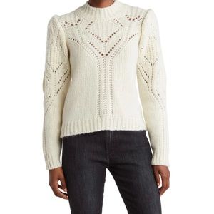 ba&sh Ecru Telio Open Knit Pullover Sweater Size Large